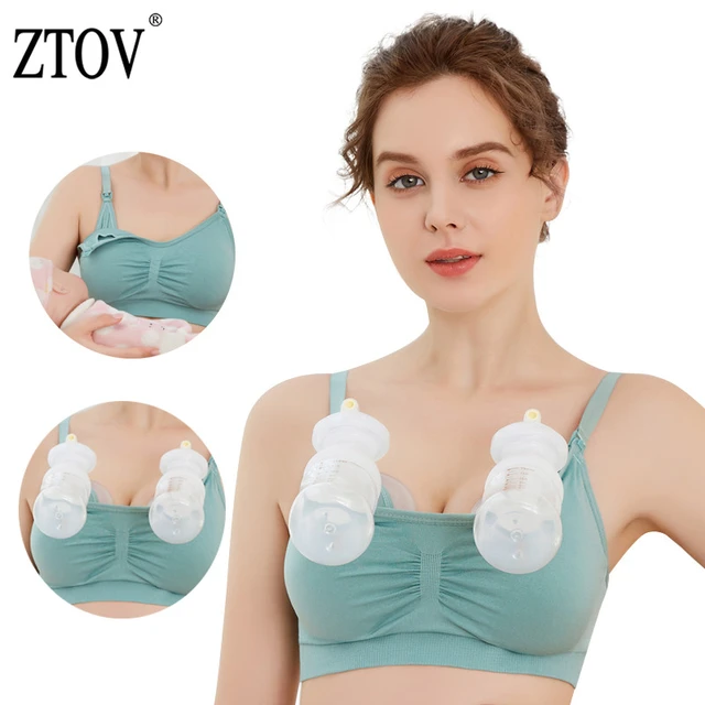 Maternity Bra Cotton Bra for Nursing Push Up Hands Free Breast Pump  Maternity Breast Feeding Bra Women Underwear Clothing - AliExpress