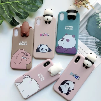 

Honor 20 8X 9X Case on for Huawei P20 P30 P Smart Pro Case Y9S Kawaii 3D Bear Panda Silicone Cover na Honor 8X 9X Pro Case etui
