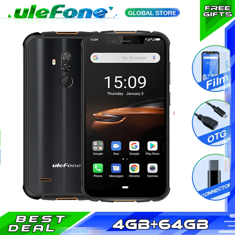 Ulefone Armor 5S водонепроницаемый IP68 прочный смартфон MT6763 Восьмиядерный Android 9 4 Гб 64