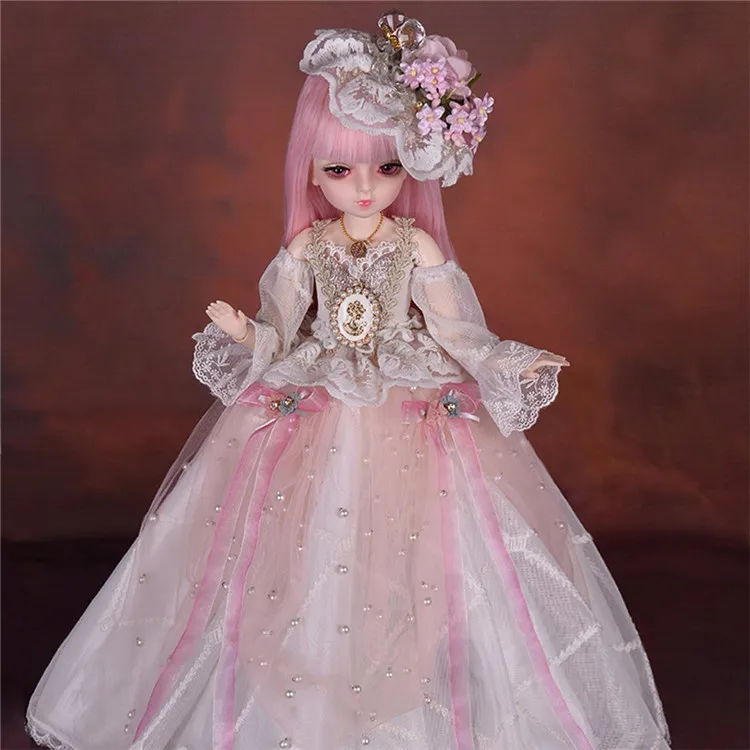 BJD 45 см шарнирная кукла красивые большие глаза BJD кукла с свадебным платьем макияж ручной работы красивая принцесса девочка игрушки подарок