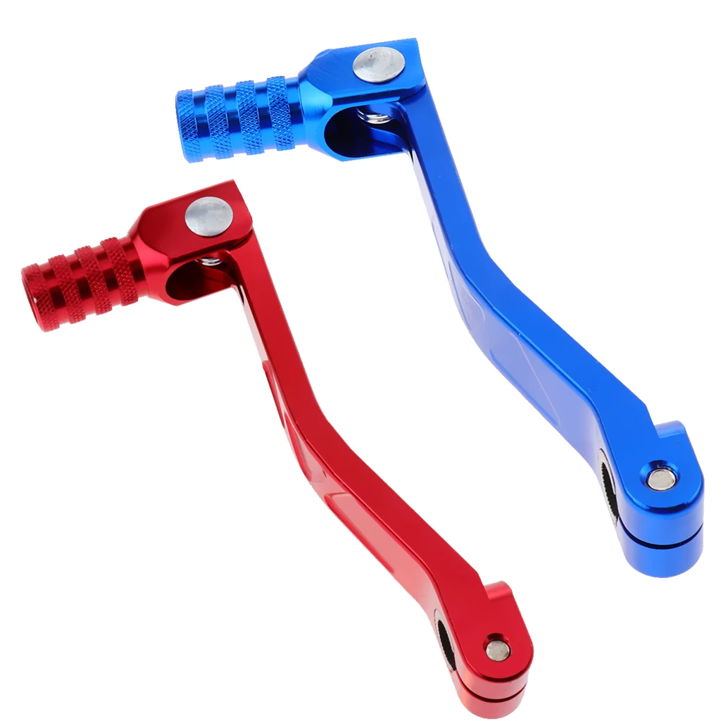 2pcs Gear Lever Folding Starter Lever CNC Adjustable Gear Shifter Lever