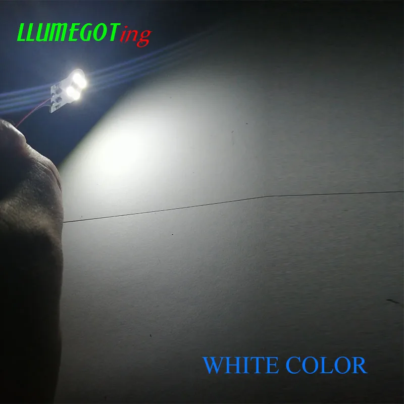 Белый 50 шт. панельные лампы с чипом 4x3528 SMD на плате, различные цвета, без полярности, AC DC, 6 в, 6,3 В, пинбол, игровая машина, светодиодные лампы - Испускаемый цвет: Белый