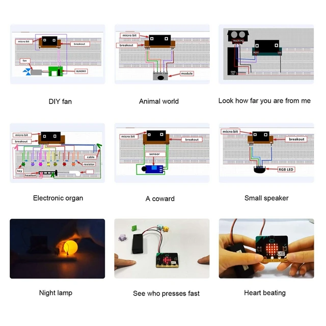 Micro:Bit Starter Learning Kit For Kids Bbc Micro-Bit Board Graphical Programmable Stem Toys Electronic Kit For 8+ Kids With 23 3