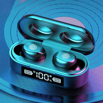 

TWS V5.0 Touch Bluetooth Earphone 9D Stereo Bass Wireless Earphones Headphone Sports Waterproof Mini Earbuds with 2000mAh
