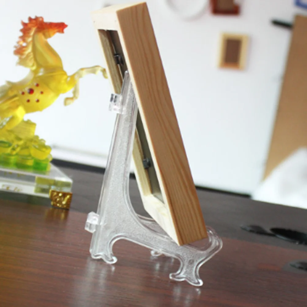 

black/Clear Plastic Easels Plate Holders Picture Frames Photo Book Pedestal Holder Portable Display Stand Stander