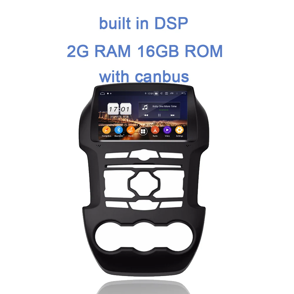 " DSP 2 din Android 9,0 dvd-плеер для автомобиля 8 ядро+ 4G+ 64G gps карта RDS Bluetooth 4,2 для Ford Ranger 2011 2012 2013 - Цвет: 2G 16G with CANBUS