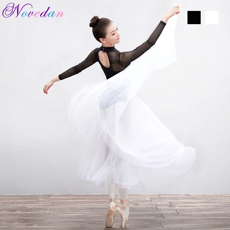 

Women Dance Skirt Ballet Costume Adult Tutu Dance Teacher Skirt Practice Clothes Long Tulle Skirt Ballet