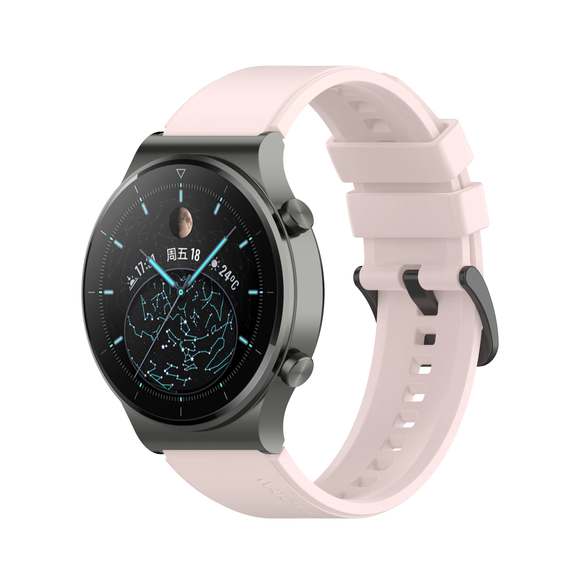 Premium 22mm Official Silicone Sports Watchband - Universal Replacement Wrist Strap