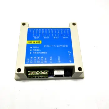 

4-channel network switch 4 input 4 output transparent Ethernet IP relay smart home access remote controller can delay