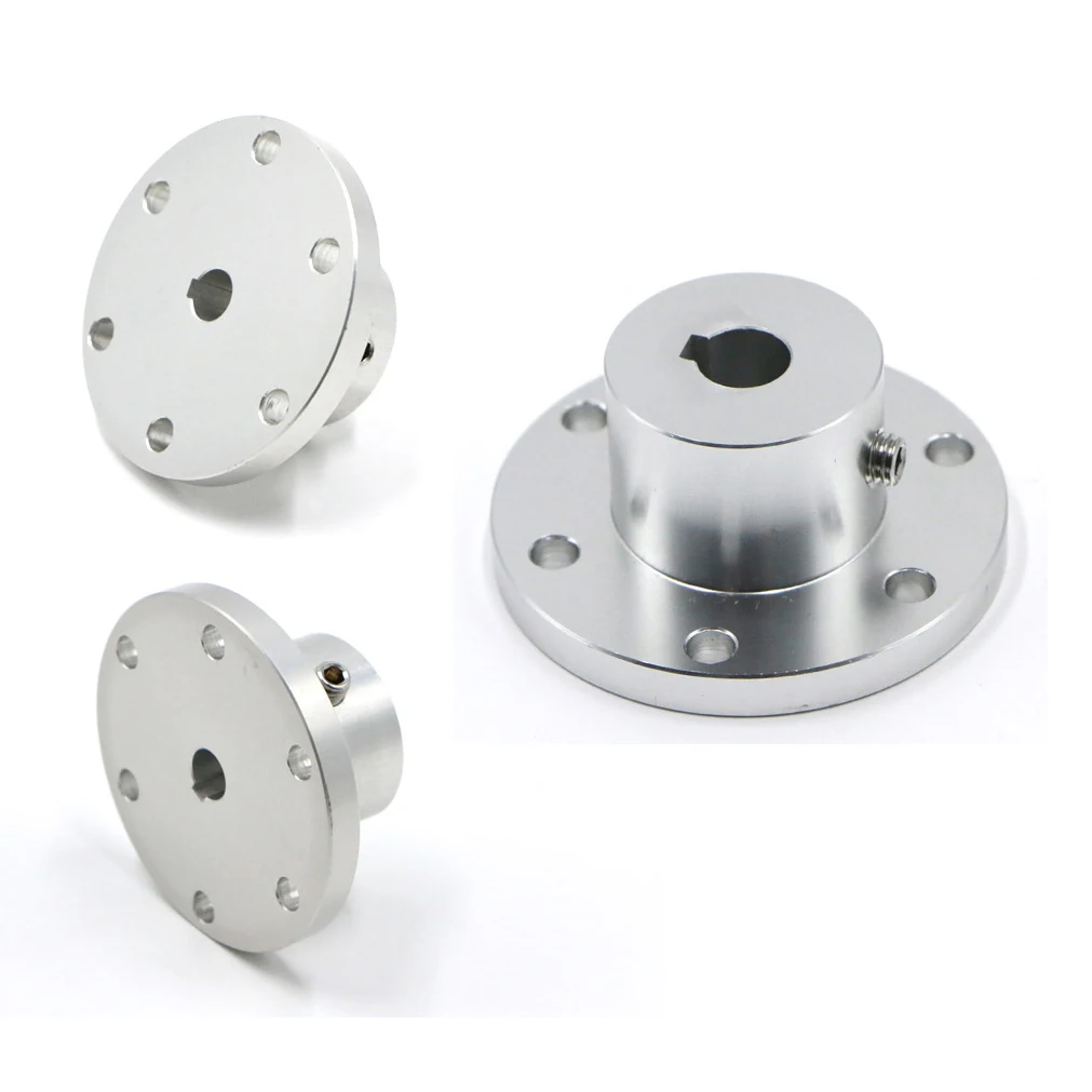 Rigid Flange Coupling Shaft Coupler Shaft Connector Rigid Shaft Coupler High-strength Coupler Flange Joint Coupling Keyway 8 10 12 14 15 16 18 mm for Mecanum Omni Omnidirectional Wheel