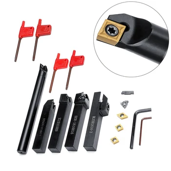 

16pcs/Set 16MM Shank Turning Holder CNC Kit With Cutter Wrench For Lathe Cutting