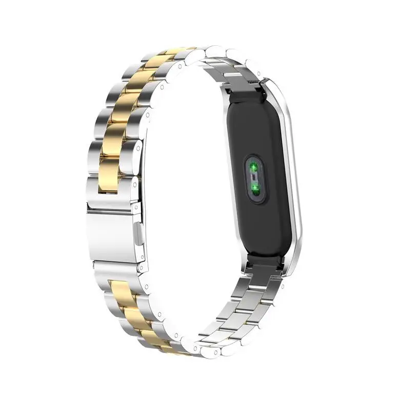 Ремешок на запястье для xiaomi mi band 3 4 mi band 4 сменный металлический ремешок на запястье браслет из нержавеющей стали напульсники+ металлический чехол