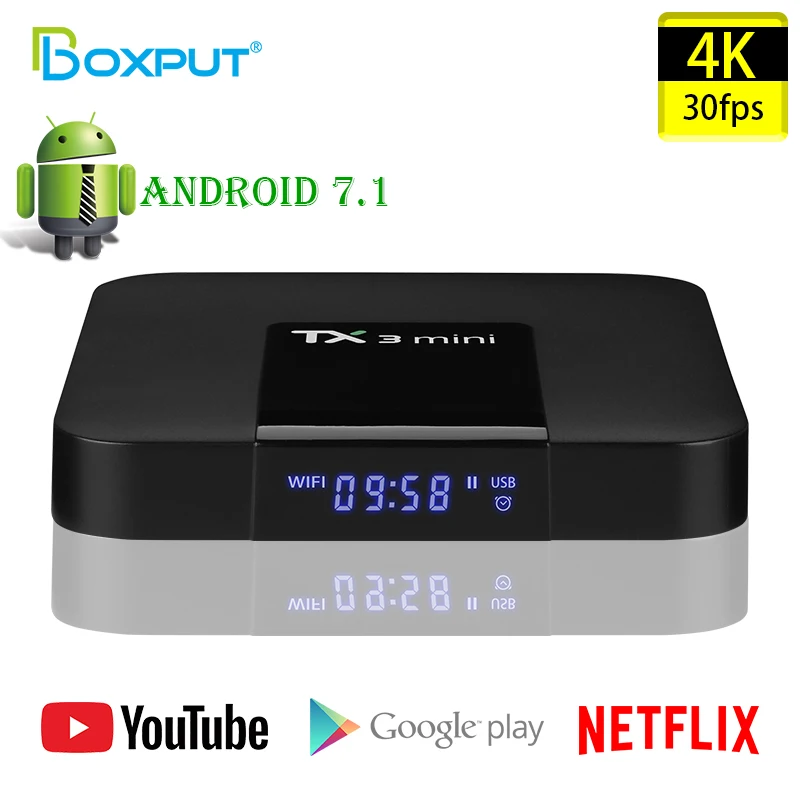 Новая фирменная Смарт ТВ-приставка 4K Android 8 1 TX3 Mini 1G/8G Amlogic S905W смарт-приставка