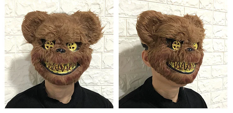 Новинка 2019, маскарадный костюм на Хэллоуин, злой кровавый кролик, плюшевый мишка, Маскарадная маска для детей, взрослых, пасхальные