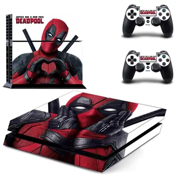 

Stickers Play station 4 Skin Vinyl PS 4 Sticker Deadpool Decals Cover Pegatinas For PlayStation4 Console and Controller Skins