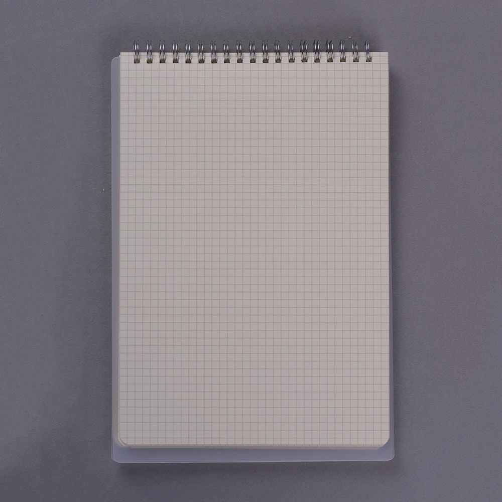 

B5 Size Spiral Book Coil Notebook Grid Transparent PVC Cover for Sketch Diary Memo Simple Notebooks Office and School Stationary