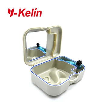 

Y-Kelin Denture Box Kit high-class denture storage box with mirror and brush free tablet