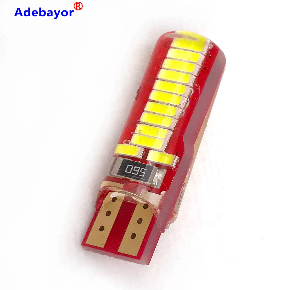 T10 LED  100 W5w Led 194 24 SMD Ǹī      12V DC  Ʈ ȭƮ, 4014 ǽ
