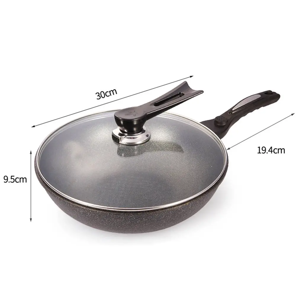 30 см домашняя кухонная посуда универсальная сковорода без масла-дыма домашняя кухонная металлическая железная антигорячая ручка сковорода для стейка