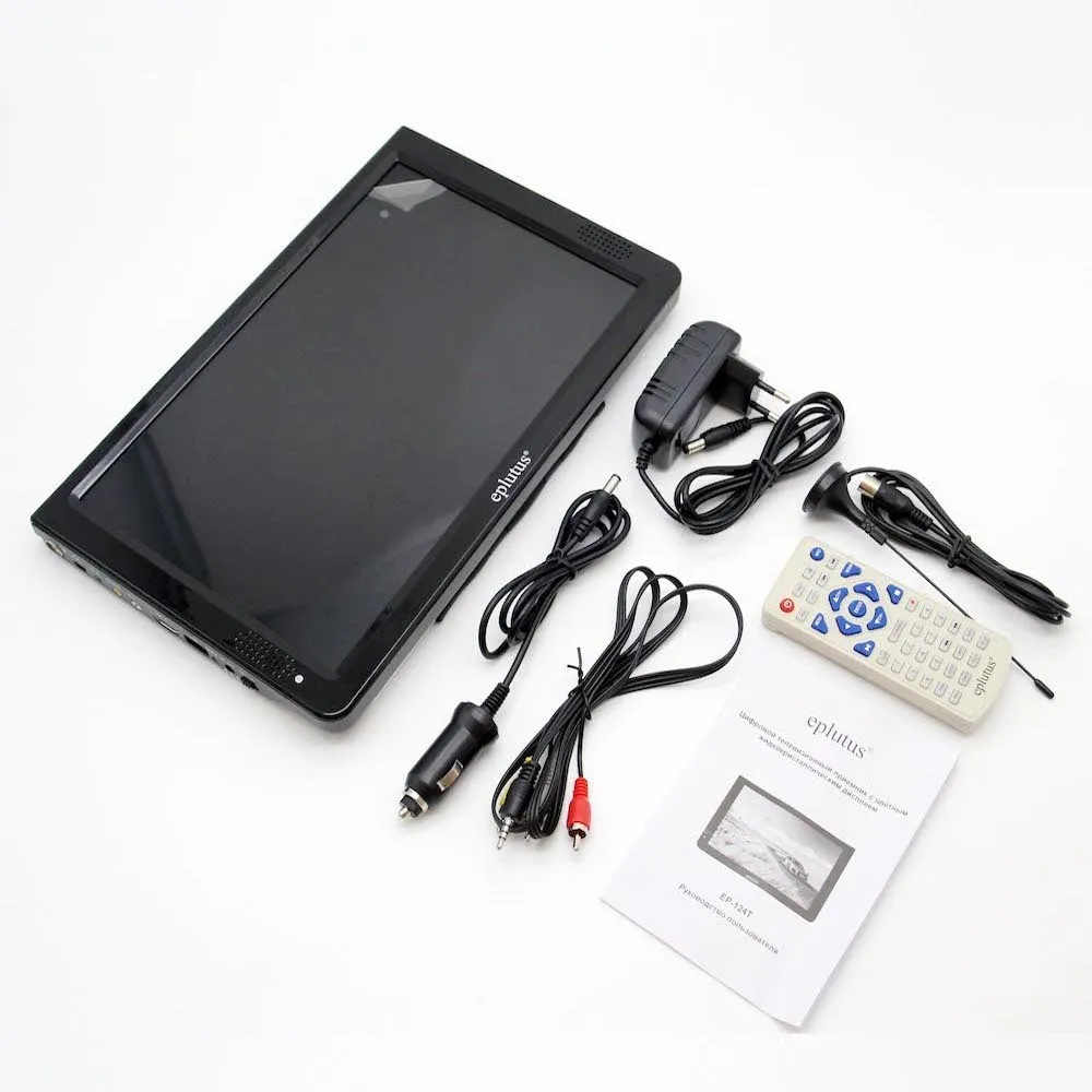 Автомобильный портативный телевизор с DVB-T2 12“ Eplutus EP-124T USB HDMI