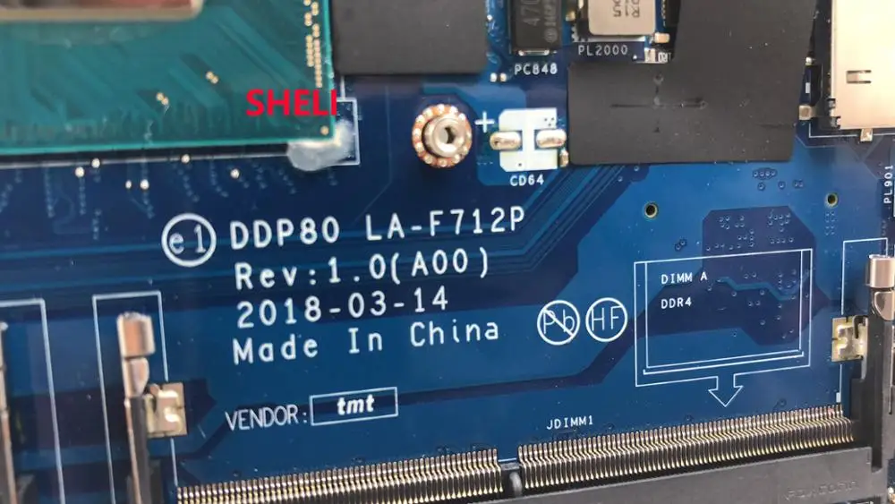 buy  CN-0V3DD4 0V3DD4 For dell Laptop motherboard Precision 15 3530 i5 8400H i5-8400H cpu DDP80 LA-F712P