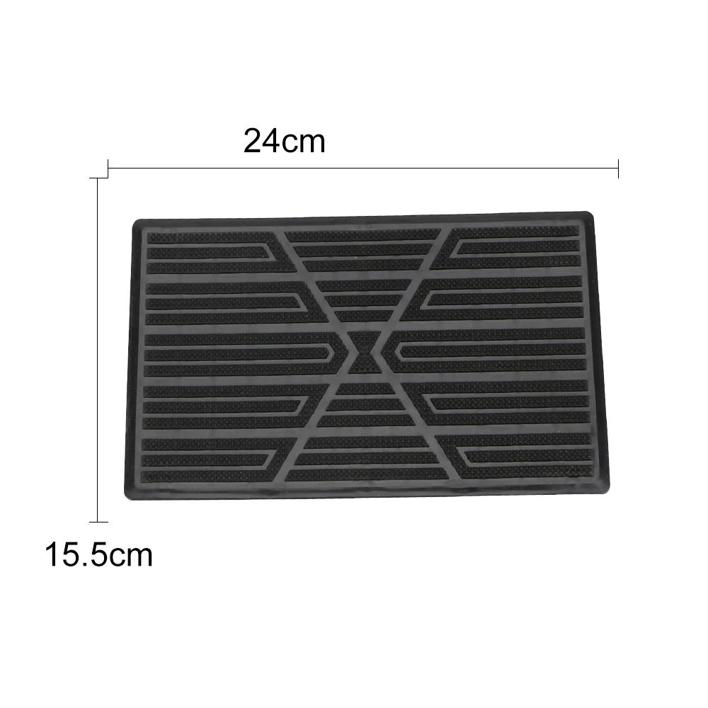25x16cm Heel Foot Mat Pedal Cover Universal Interior Floor Pad Mat Anti-skid Pedal Off Road 4x4 Caravan Car Accessories Black