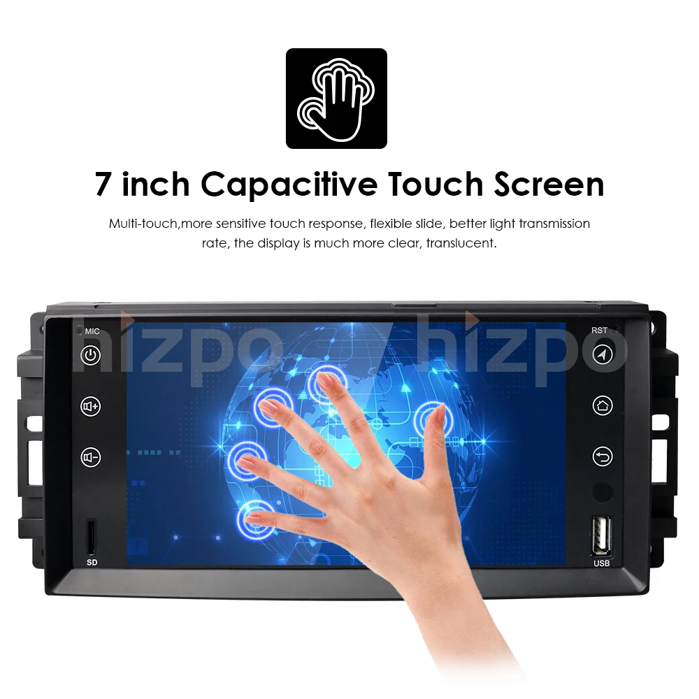 Clearance Car Monitor Android 9.0 GPS Player For Wrangler Compass Grand Cherokee Jeep Patriot Liberty Dodge Caliber Journey Chrysler DVBT 14