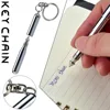 Portable Telescoping Tool Pen Metal Key Ring Creative Stainless Steel  Keychain Ergonomic Ball  School Office SuppliesPoint ► Photo 3/6