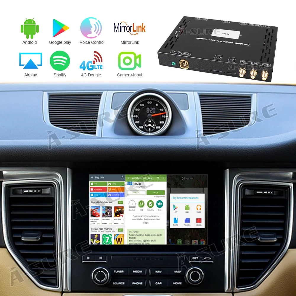Интеллектуальная система Android 9 0 GPS 4G LTE SIM Wifi для Porsche 911 Cayenne Cayman Macan Boxster 2017-2020 |
