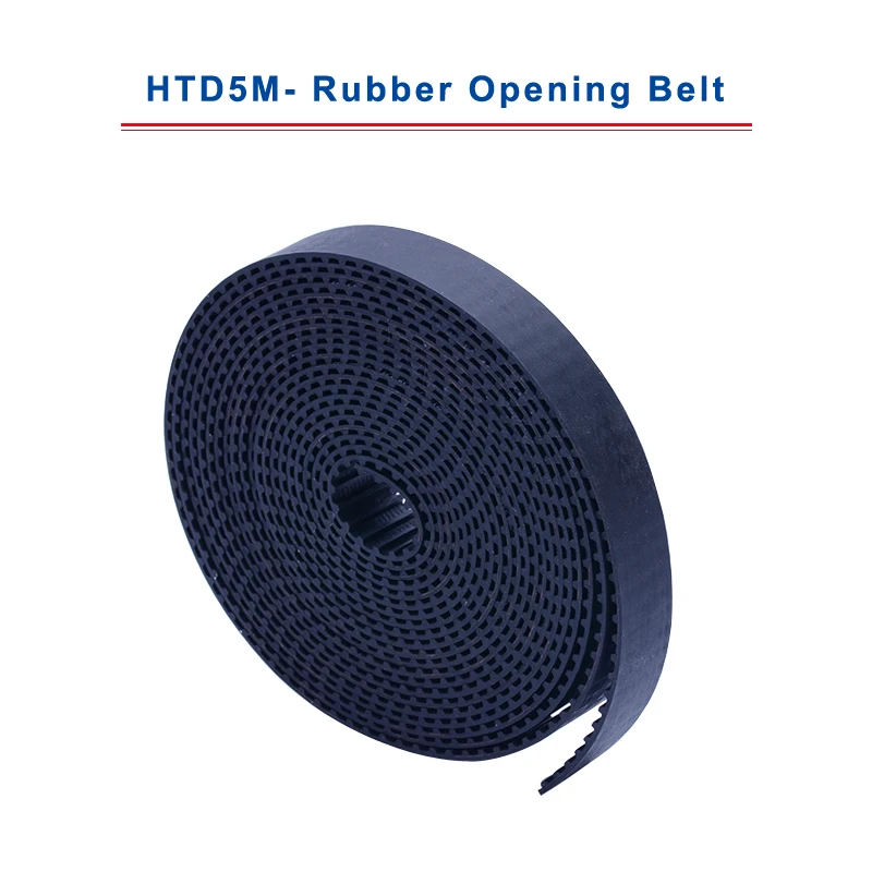 

High Quality 1 meter HTD5M-Opening Timing Belt Rubber Material Belt Width 15/20/25 mm Synchronous Belt Teeth Pitch 5 mm