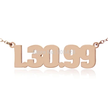 

AILIN Personalized Jewelry for Men Rose Gold Color plate Number Name Necklace Charm Number Necklace Unique Gift