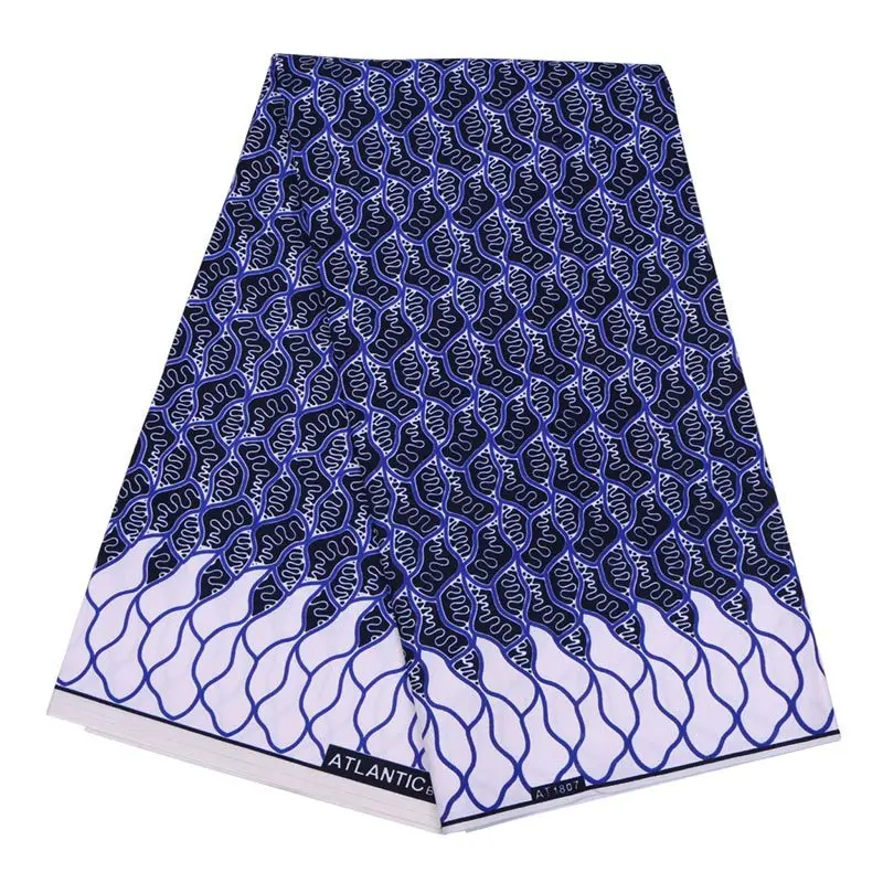 Полиэстер голландский воск ткань мода синий узор африканская вощеная ткань принтом для вечерние платья - Цвет: As picture