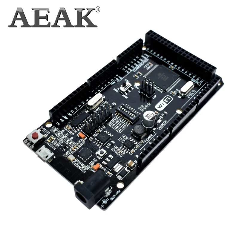 Aeak Mega2560+ Wi-Fi, R3 ATmega2560+ ESP8266 32Мб оперативной памяти, USB-TTL CH340G. Совместимость для Arduino Mega NodeMCU для WeMos ESP8266