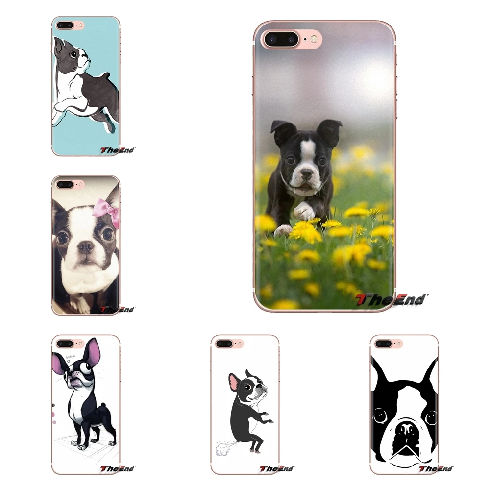 Boston Terrier dog puppies Art Soft Shell Cases For Xiaomi Mi3 Samsung A10 A30 A40 A50 A60 A70 Galaxy S2 Note 2 Grand Core Prime |