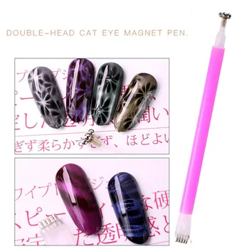 

1Pc Double-Ended Cat Eye Pen Magnet Stick Tool 3D Magnetic Cat Eye Gel Magic Nail Art Pen Tools