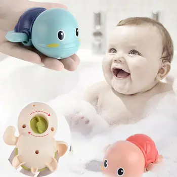 

1 PCS Cute Cartoon Animal Tortoise Classic Baby Water Toy Infant Swim Turtle Wound-up Chain Clockwork Kids Beach Bath Toys