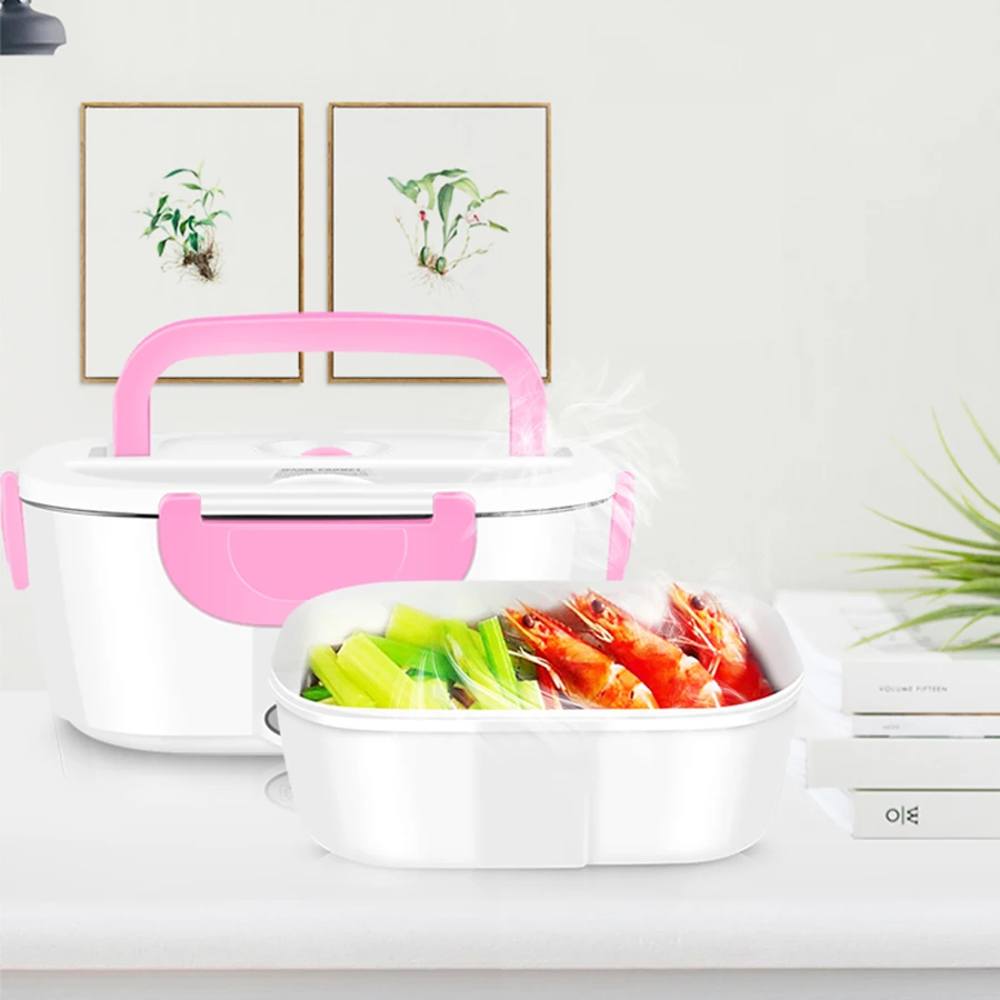 Portable 220V 12V Electric Lunch Box Heated Food Container Food Warmer Bento Box For Kids 4