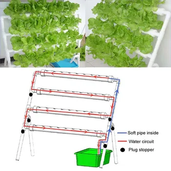 

Garden Hydroponic Piping Site Grow Kit Hydroponic Deep Water Culture Planting Box Gardening System Nursery Pot Hydroponic Rack
