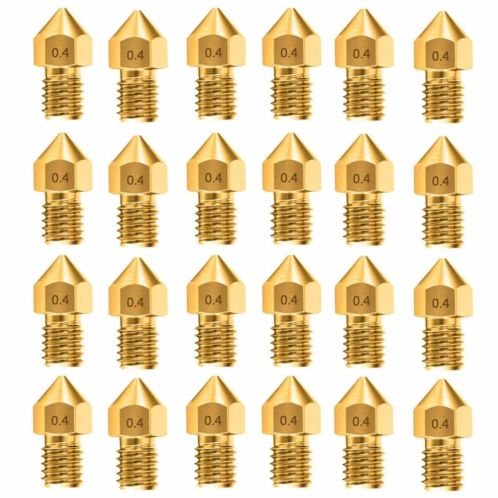 

Сопла 0,4 мм, сопла экструдера для 3D принтера с бесплатным ящиком для хранения для MK8 Creality CR-10 10S S4 S5 Ender 3 5 (24 шт. 0,4 мм сопла)