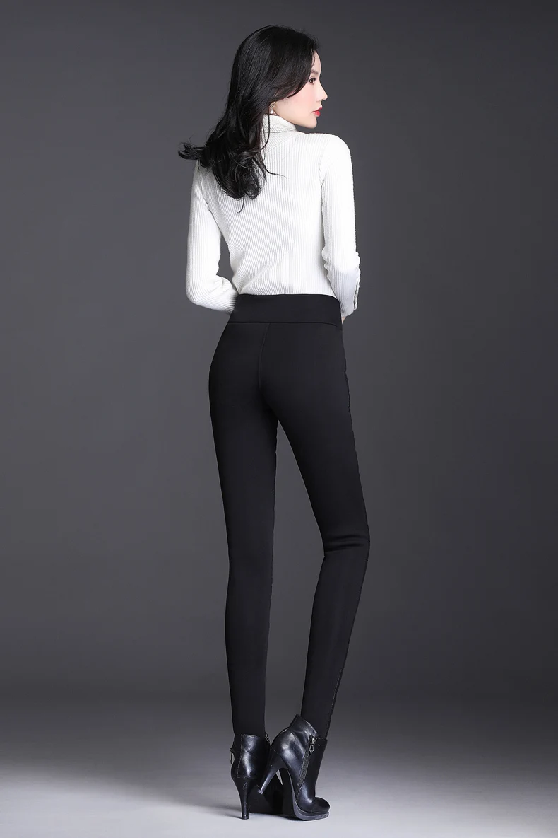 Зимняя женская верхняя одежда женские брюки Модные женские тонкие бархатные толстые обтягивающие хлопковые теплые плотные узкие брюки