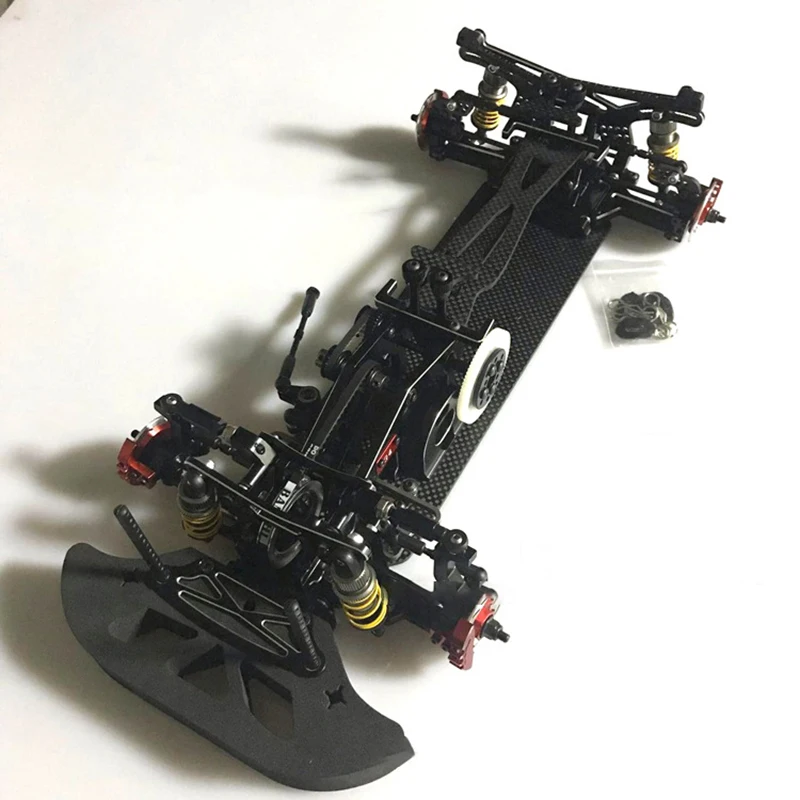 1/10 сплав и углеродное волокно 078055B G4 RC 4WD HSP Drift Racing Car Frame Body Kit Control DIY Black|Детали