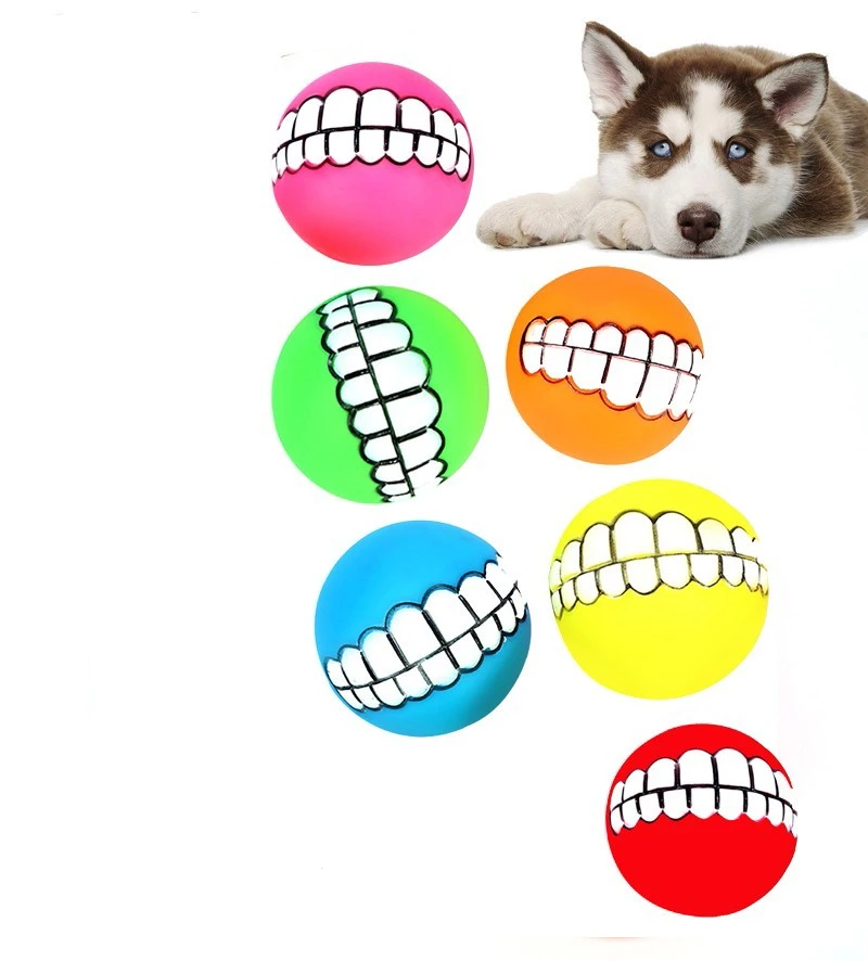 dog ball teeth funny