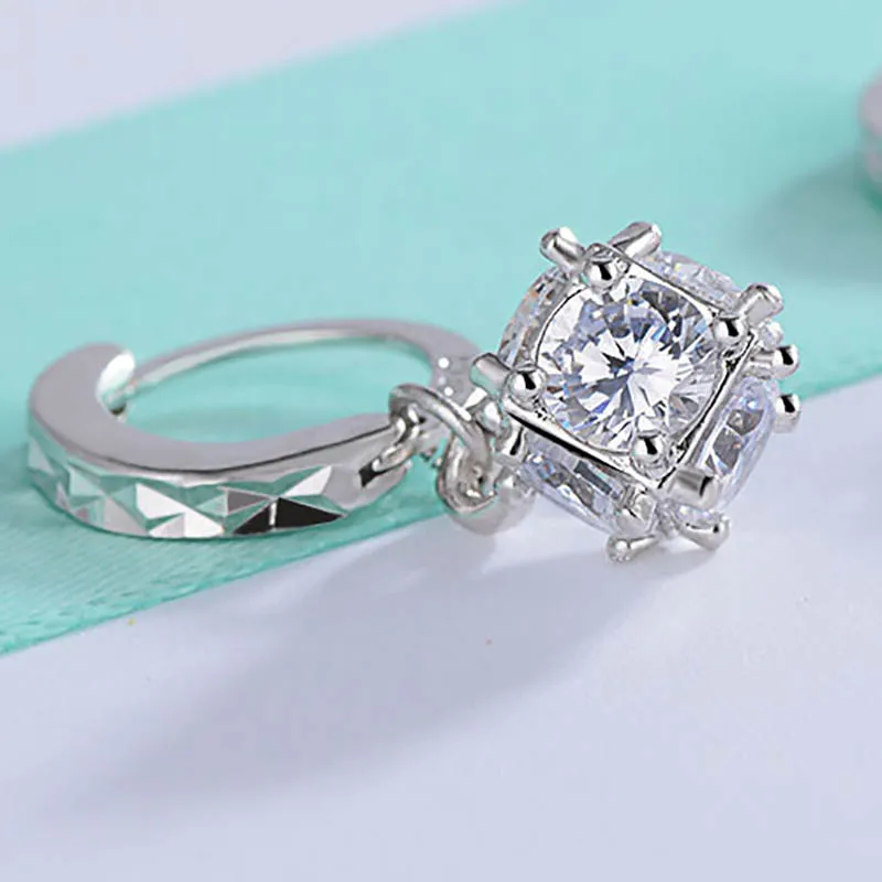 Серьги из драгоценных камней для женщин, серебро 925, ювелирное изделие, снежинка, корейский стиль, ушные капли, женский новогодний подарок, для свиданий, вечерние