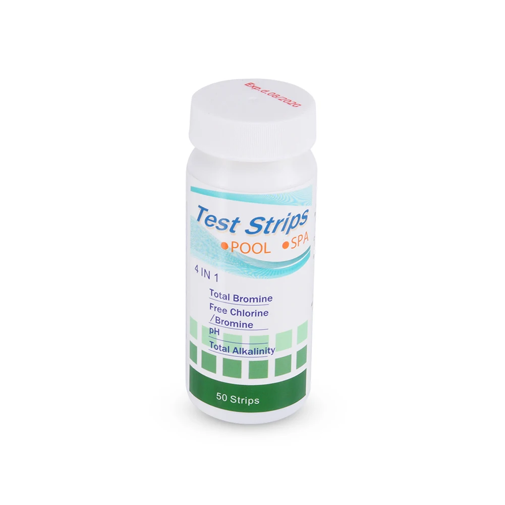 50Pcs 4 In 1 Swimming Pool Spa Test Strips Free Chlorine pH Bromine Total Alkalinity Water Test Tool SEC88