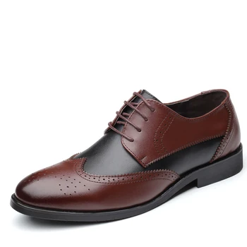 

2020 Men Shoes Men Business Casual Shoes Breathable Comfortable Flats Leather Shoes Luxury Mixed Color Office Shoes for Men