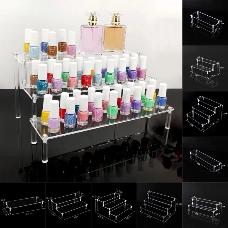 1PC Acrylic Display Stand Transparent Trapezoidal Shelf Box Accessories Detachable Action Figure Toy Model Put Doll Hand Handle | Дом и сад