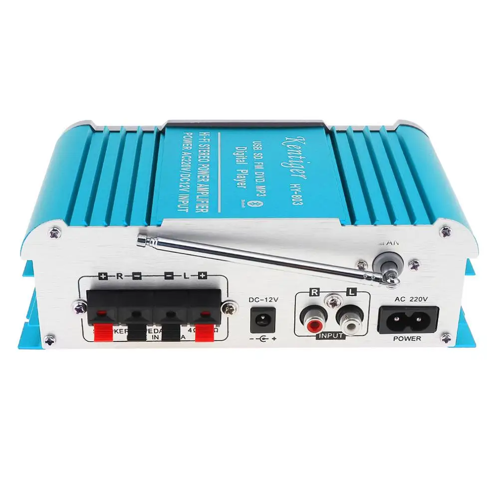 12 В HIFI Bluetooth автомобильный усилитель мощности fm радио стерео аудио музыкальный