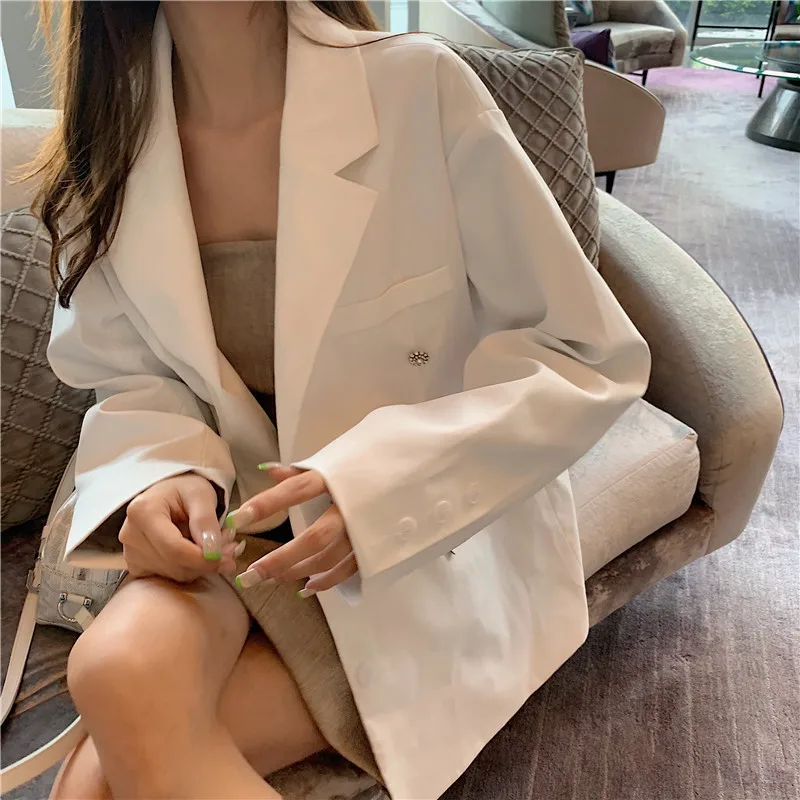 

Photo Shoot Control 5 Korean-style Thin Loose-Fit Suit Tops Elegant Suit Coat 6475 #