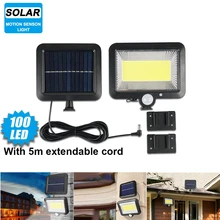 

HYMELA 100LED Solar Power Wall Light PIR Security Flood Lamp Motion Sensor Waterproof Outdoor Sunlight Powered Garden Path Lamp