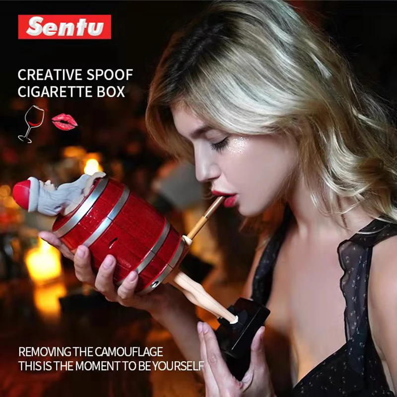 

Christmas Gift birthday parti Decorations Pranks cigarette case accessori box for New Year 2020 smoking